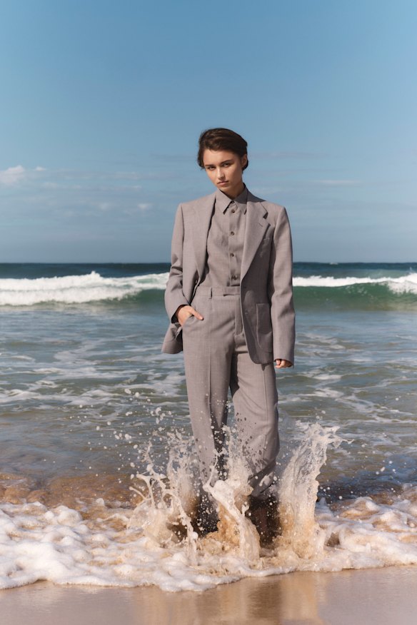 Loro Piana “Hedland” jacket, “Thea” shirt and “Louis” trousers.