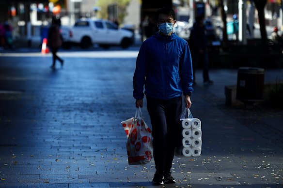 Scenes from Chatswood on Sunday, usually a crowded retail precinct. 
