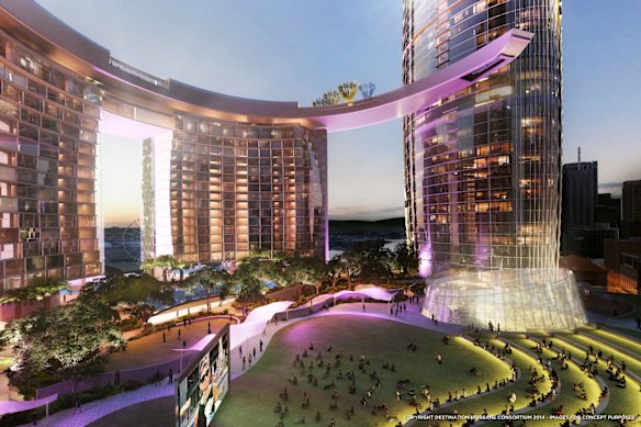 Artist impressions of the proposed Destination Brisbane Consortium.
