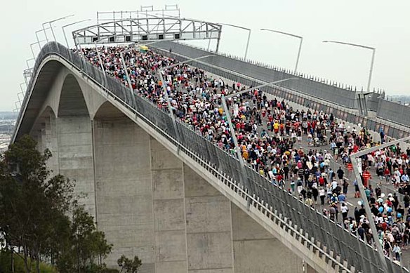 The new Gateway Bridge opens to an estimated 170,000 members of the public.