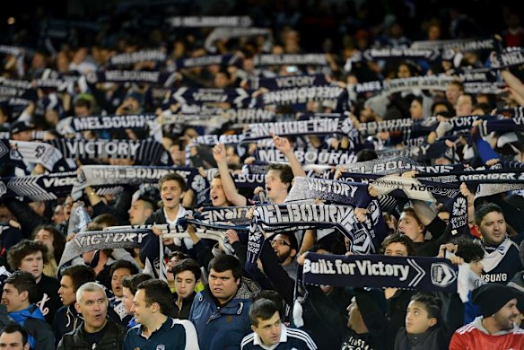 Melbourne Victory fans at the MCG.