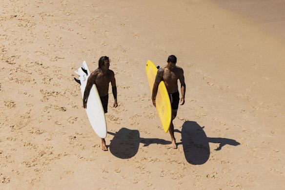 A busy Bondi Beach on the last weekend before lockdown ends.