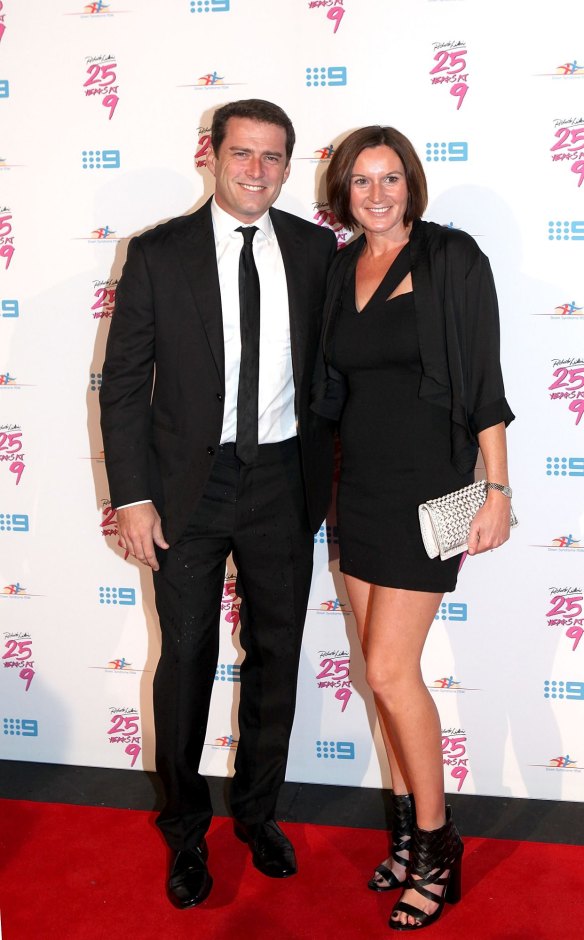 Today show presenter Karl Stefanovic with his wife Cassandra in happier times.
