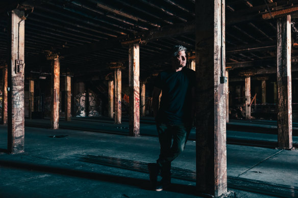 Elders statesman: Fremantle Biennale co-founder and artistic director Tom Muller returns to the building where he spent his early years as a graffiti artist.