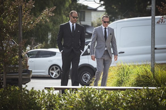 Former England cricket captain Michael Vaughan (right).