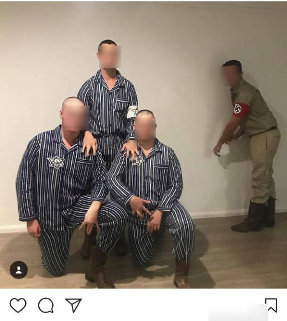 Another photo depicting a Nazi costume was posted online. 