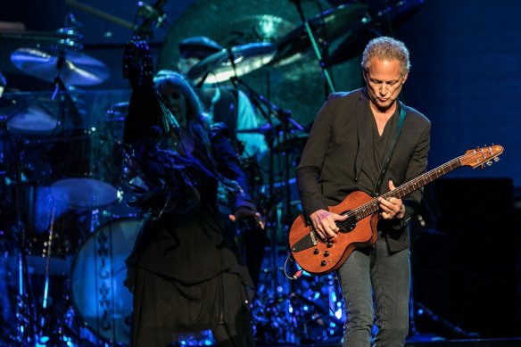 Lindsey Buckingham performing with Fleetwood Mac in Sydney in 2015.