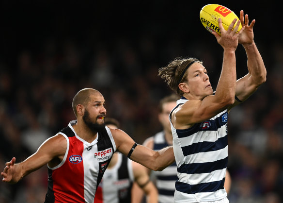 Geelong ruckman Rhys Stanley will miss several weeks, having hurt his knee on Saturday.