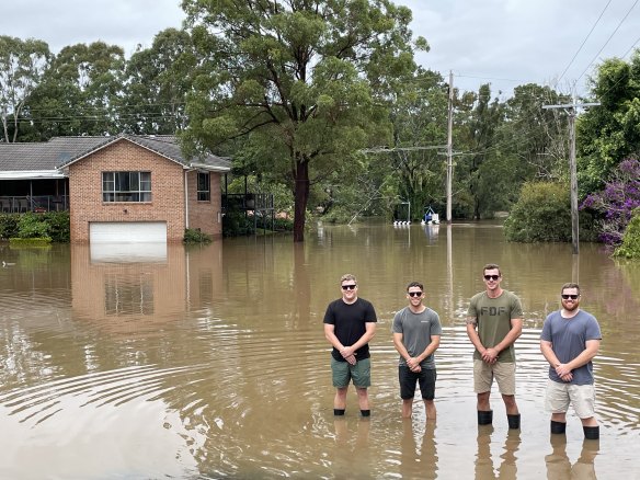 James Farrawell, (left) has been cut off from his wedding venue by rising floodwaters.