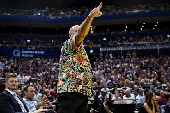 Chairman and Owner of the Sydney Kings Basketball Team Paul Smith during a game between Sydney Kings and Melbourne United NBL at Qudos Bank Arena in Sydney.