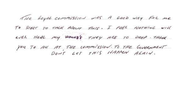 Message published in commemorative book