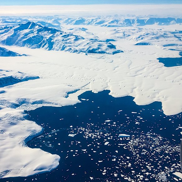 Antarctica from the air.