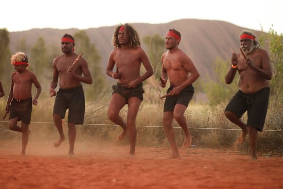 Dancers perform at the community event.