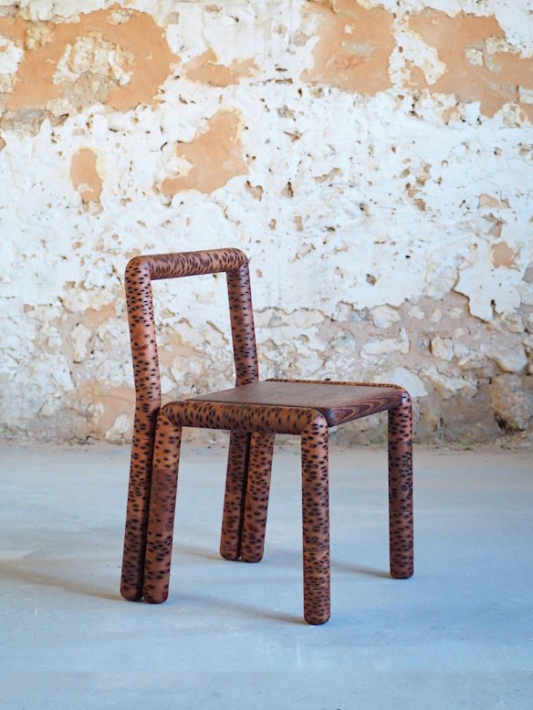 Mark Lilly’s chair made from banksia seed pods