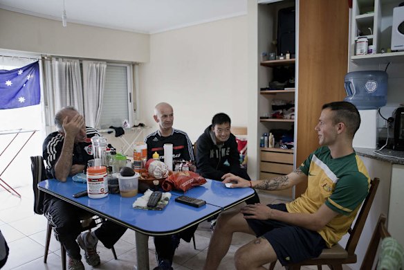 Gavin de Niese Australian youth footballer training for River Plate. Argentina. He's been training in River plate Argentina for the last 3 years. Gavin de Neise Apartment in Buenos Aires. With his father Kevin, Rudy Zhong Yi Qiu (friend and partner from Australia) and Aduardo Santomil.