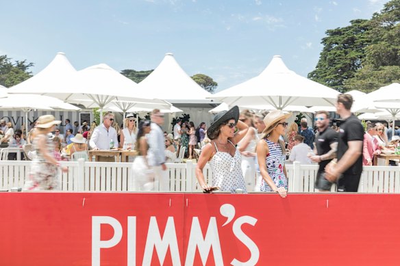 Punters enjoying the  action at the 2019 Portsea Polo. 