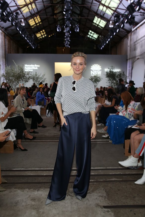 SYDNEY, AUSTRALIA - MAY 15: Nadia Fairfax attends the Hansen & Gretel show at Mercedes-Benz Fashion Week Resort 19 Collections at Carriageworks on May 15.