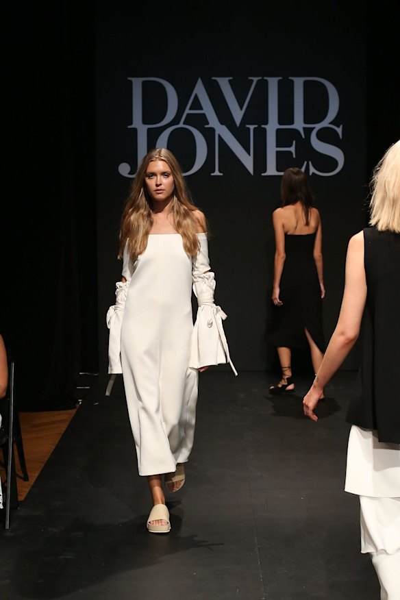 A model showcases designs by Ellery.