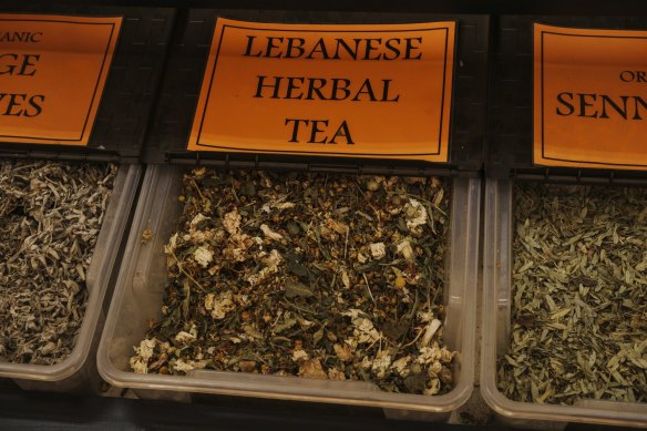 Lebanese herbal tea available at the Valley View Continental Spices store.