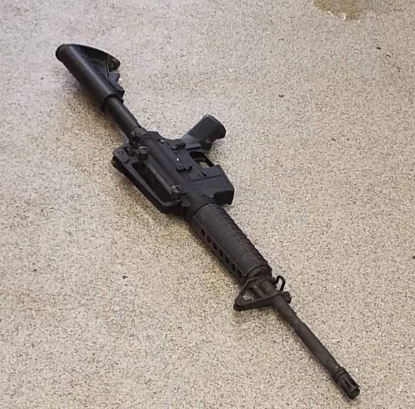 The rifle used in the deadly shooting.