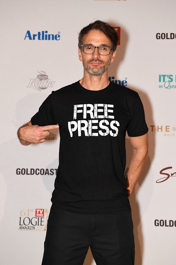 Todd Sampson arrives at the 2019 Logie Awards at The Star Casino on the Gold Coast.