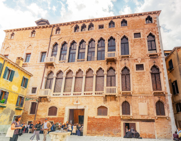 The moody Gothic Renaissance building with its tall windows and creaking floors is full of beauty.