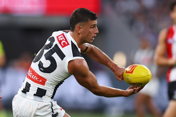 Main man: Nick Daicos had a magnificent night.