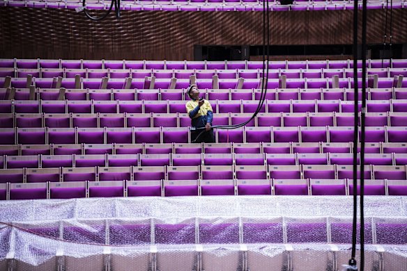 First peek at The Sydney Opera House's upgraded Concert Hall, ahead of it's opening in July.