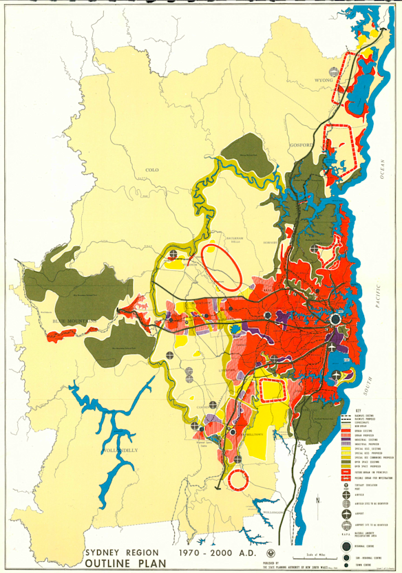 The Sydney Region Outline Plan of 1968 envisaged Parramatta and Sydney, as well as Campbelltown, as the major business districts.