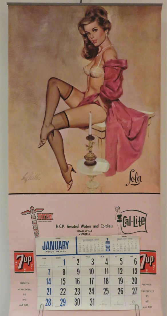 An advertising calendar for Totem soft drinks.