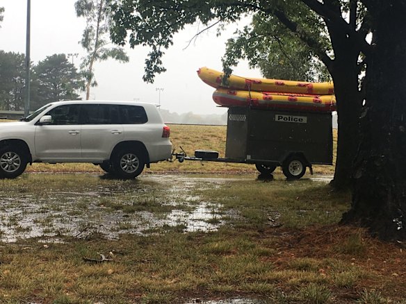 Police boats in north Lyneham.