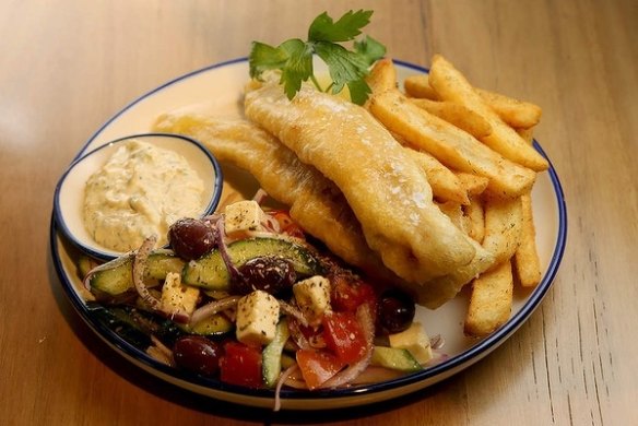 15 House fish pack with chips, salad and aioli at the Good Fish Co. at Taylors Lakes.