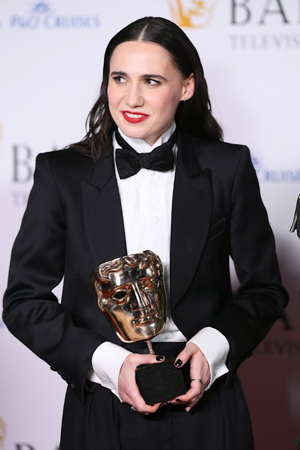 Sadler last year with her unexpected BAFTA award for scripted comedy. “I was just so shocked.”
