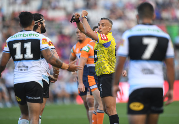 Cecchin couldn’t sleep after a 50-50 call in the round 22 match between Cronulla and Newcastle.