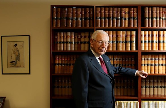 Sir Anthony Mason in his chambers in Sydney.24th August 2012.