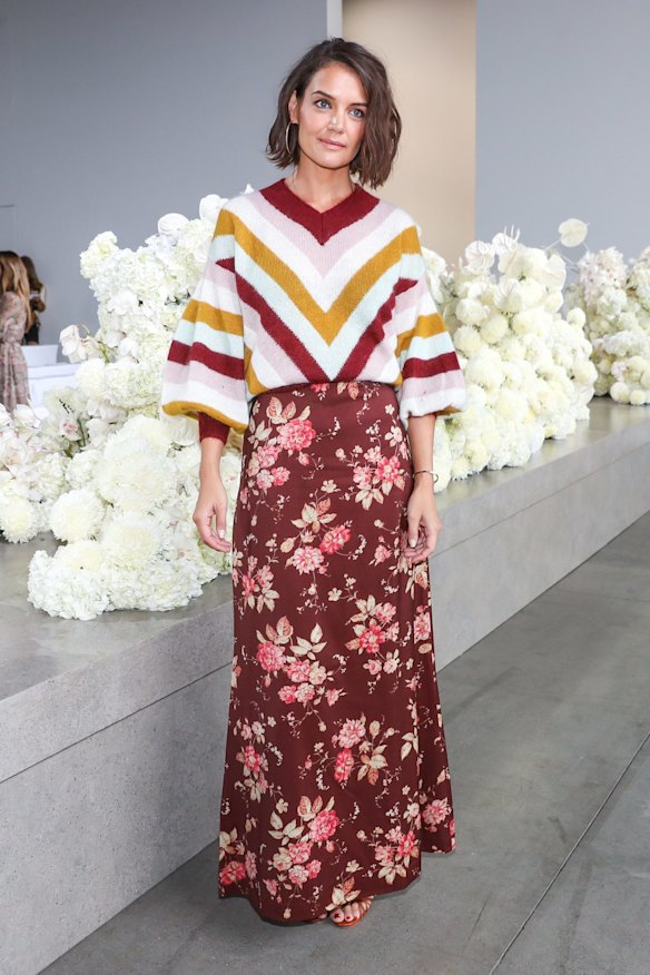 Katie Holmes Front Row at Zimmermann Spring 2019 at NYFW.