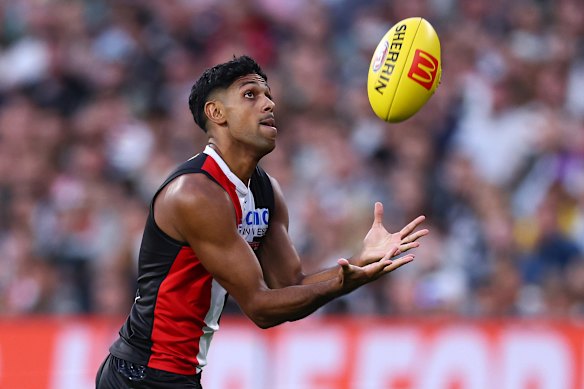 Big call to make: St Kilda star Nasiah Wanganeen-Milera will be off contract next year, having become the league’s first $2 million-a-year man.