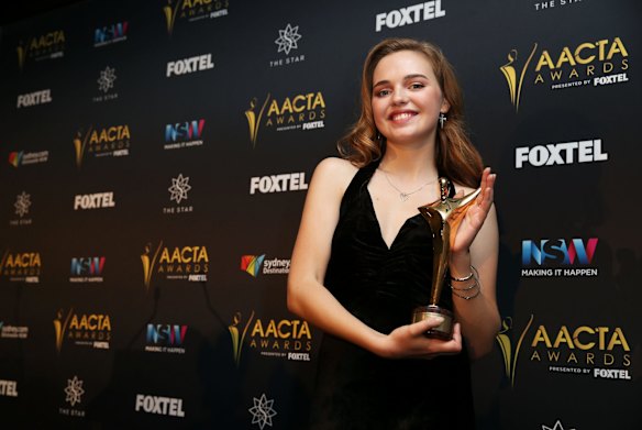 Odessa Young wins the AACTA Award for Best Lead Actress for The Daughter at the 6th AACTA Awards in Sydney, Australia.
