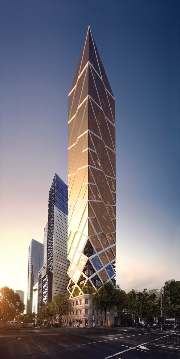 An artist's impression of the tower, drawn in 2017.