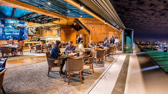 The rooftop restaurant.