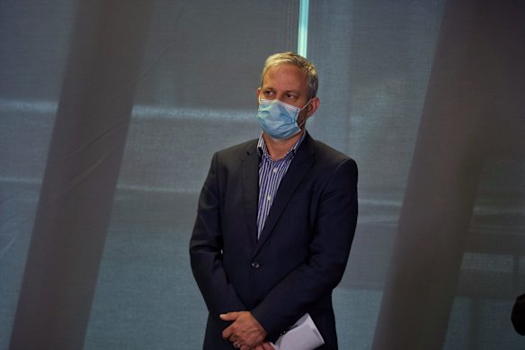 Brett Sutton gives a COVID-19 update during a press conference in Melbourne on Thursday 23 December 2021. 