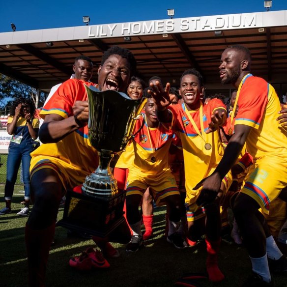 Charles M’Mombwa, who now plays with Macarthur FC, played in NSW’s African Cup.