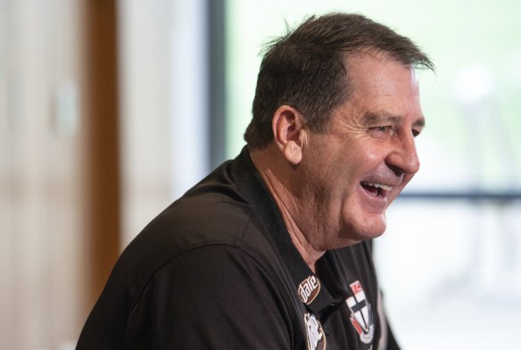 Happy days: Ross Lyon said he was put through a “solid” process before taking on the top job.