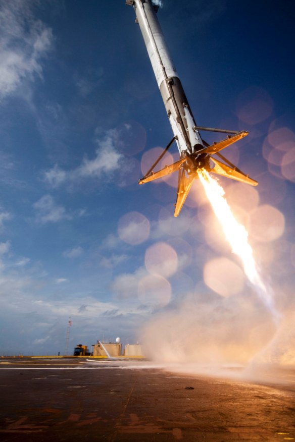 The Falcon9 rocket, designed and manufactured by Elon Musk’s SpaceX company.