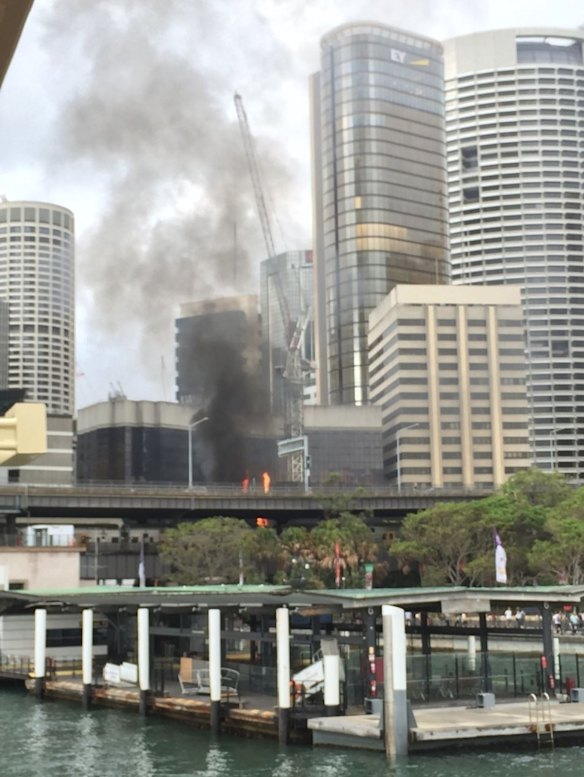 First crews at the scene reported outside sheeting and scaffolding at the site were alight, and the site had been evacuated.