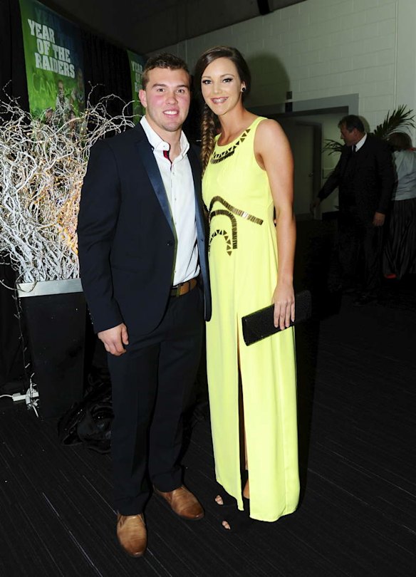 Meninga Medal presentation night at the AIS Arena in Canberra. Mitch Cornish and Abbey Cambridge.