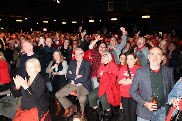 The ALP post-election function at the Canterbury-Hurlstone Park RSL Club.