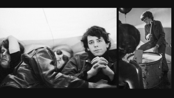 Still photographs are combined in rolling diptychs, just the way Andy Warhol used to do.