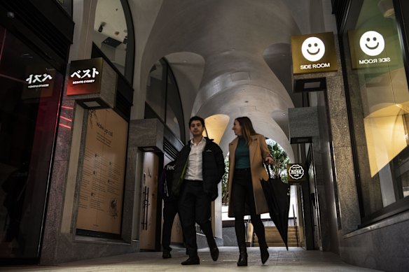 One of the laneways designed by architect Adam Haddow.