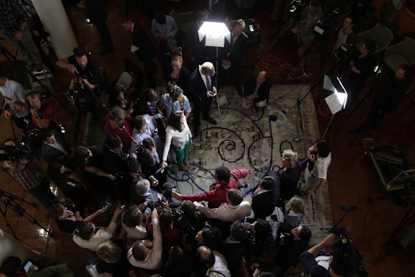 Labor MP Chris Hayes announces the result of the ballot.